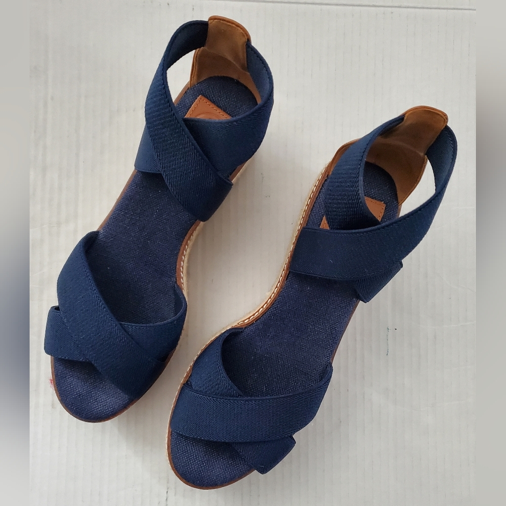 Tory Burch Navy Espadrilles